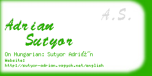 adrian sutyor business card